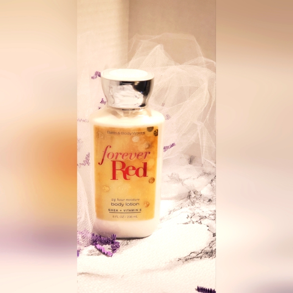 Bath and Body Works forever red body lotion.